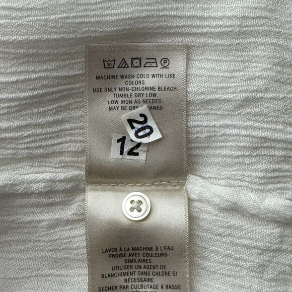 Anthropologie Floreat Shirt Womens 2 White Flowy Balloon Sleeve Feminine Peasant - Picture 8 of 8